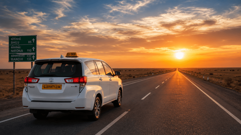 One way taxi from Bhuj — premium intercity travel across Gujarat